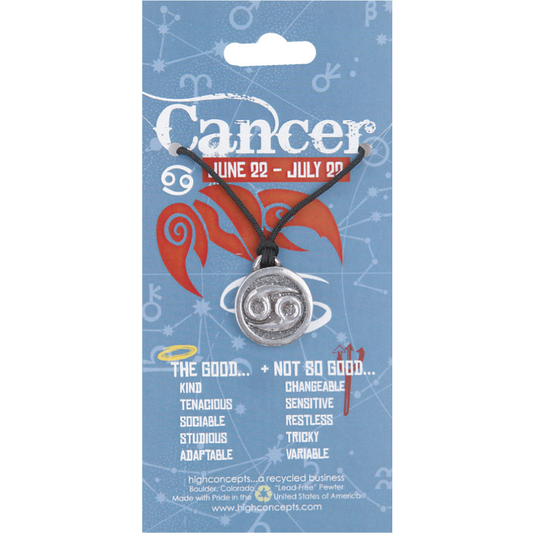 High Concepts Zodiac Cancer Pewter Charm Necklace