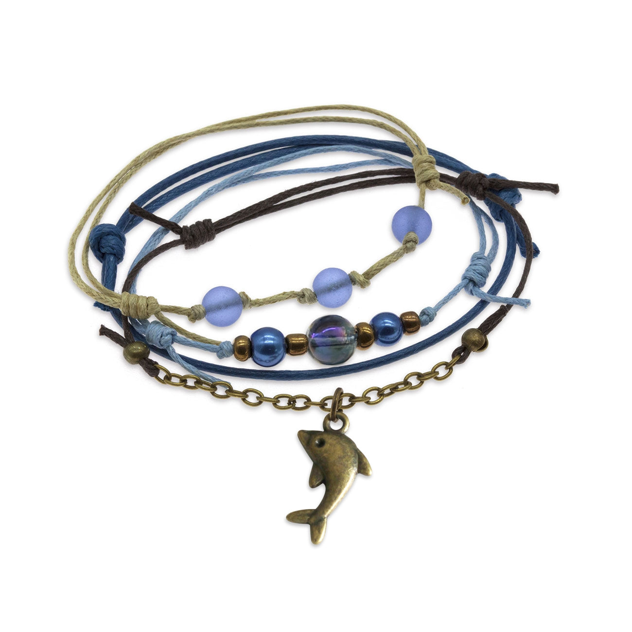 O Yeah Gifts Dolphin Bracelets, 4 Piece Charm Bracelet Pack