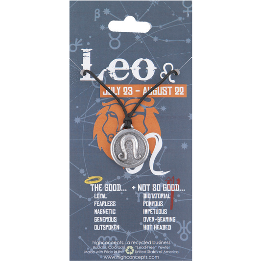 High Concepts Zodiac Leo Pewter Charm Necklace