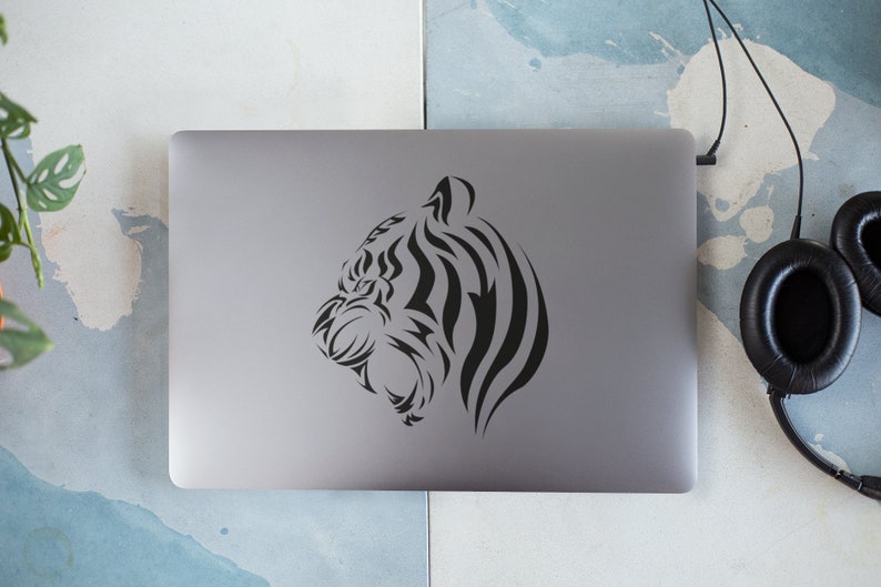 Tiger Vinyl decal for laptop, car, window, mirror, bumper, mug, water bottle, or more!