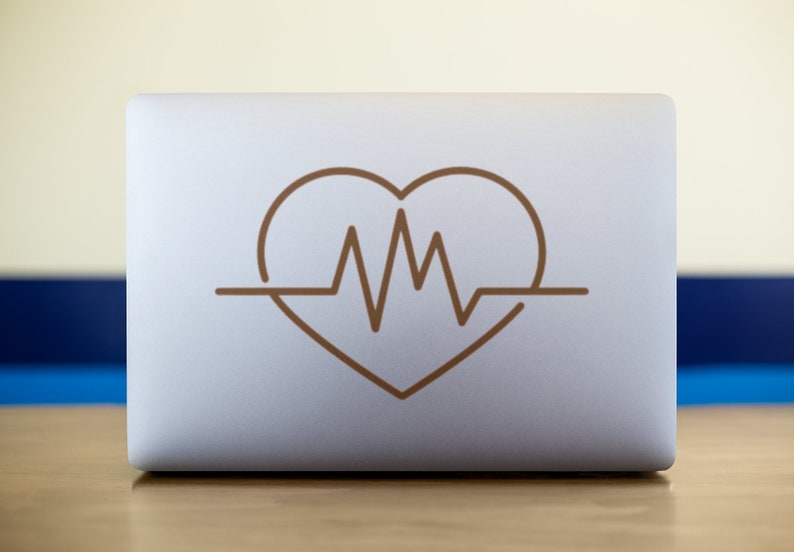 Pixel Heart, Heartbeat, and Circuit Heart Vinyl decal for laptop, car, window, mirror, bumper, mug, water bottle, or more!