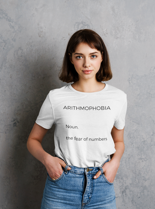 Arithmophobia The Fear of Numbers Unisex Jersey Short Sleeve Tee